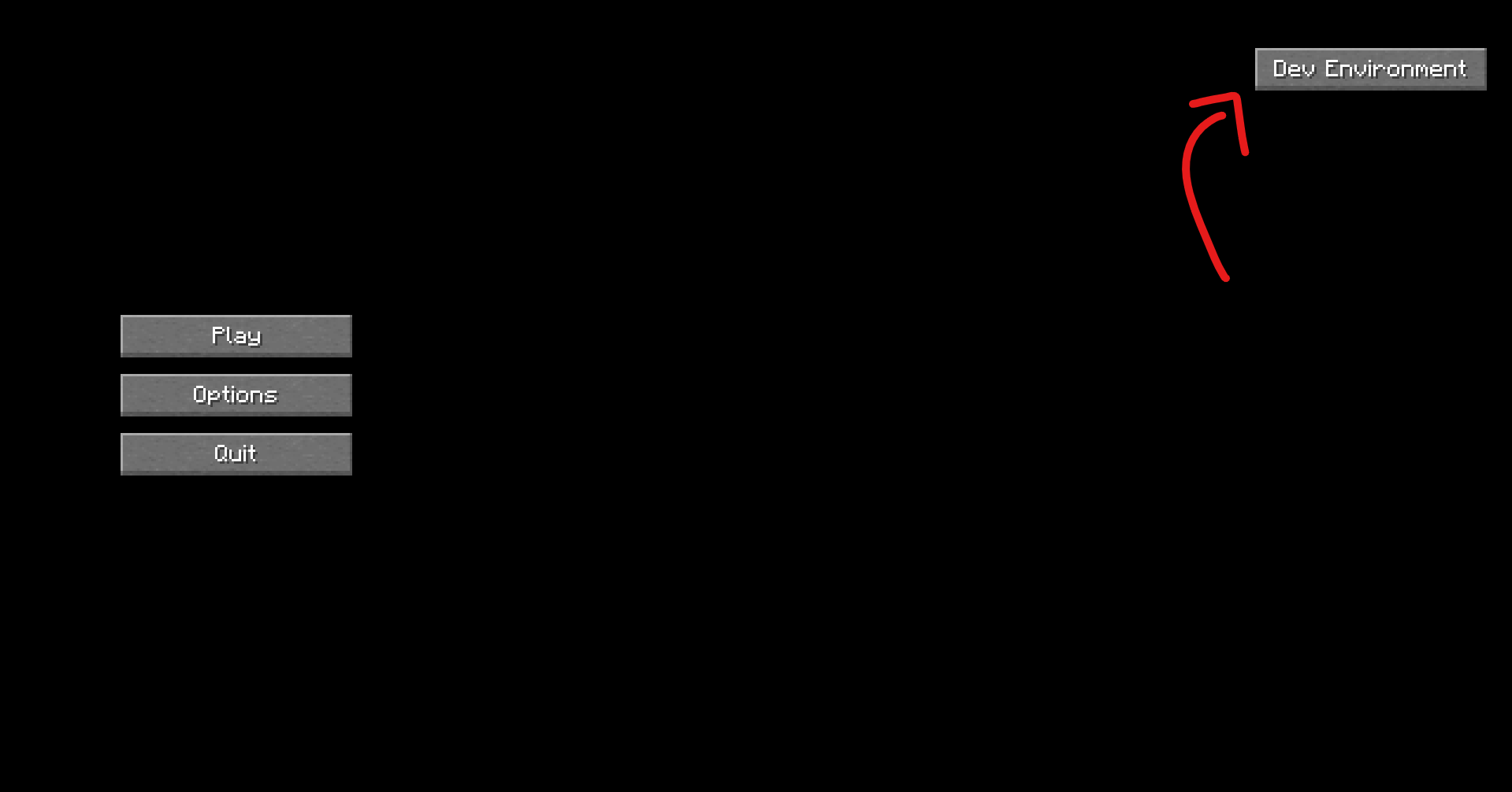 Main menu black screen image